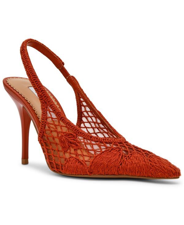 スティーブ マデン レディース シューズ パンプス Steve Madden Womens AndromedaCrochet Pointed Toe Slingback Pumps Terracott