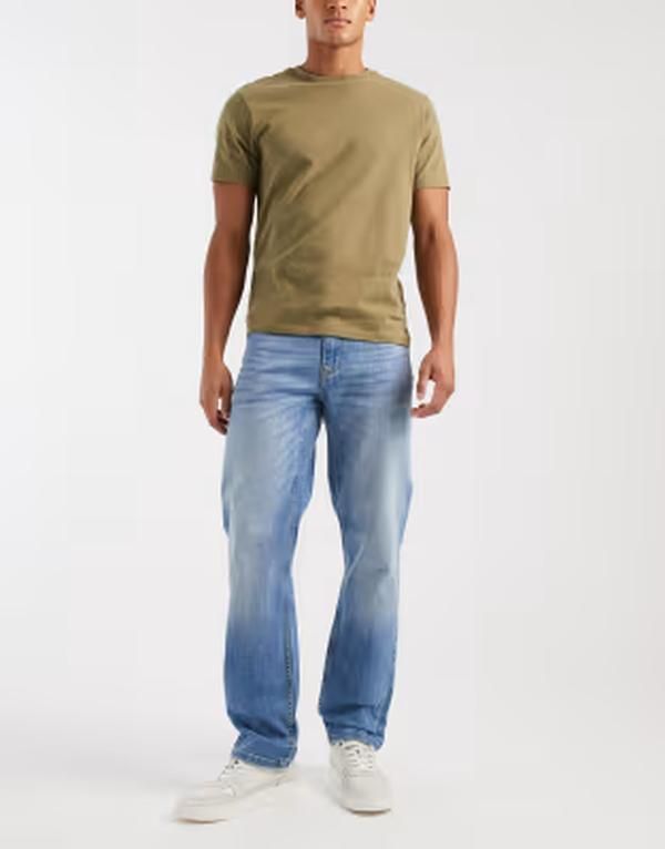 ブレンド メンズ ボトムス デニムパンツ レギュラーフィット ストレート ジーンズ BLEND regular fit straight leg jeans in light wash LIGHT W