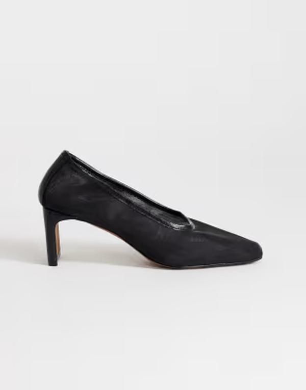 トップショップ レディース シューズ パンプス メッシュ ヒール Topshop Abbigail mesheeled pumps Black ブラック