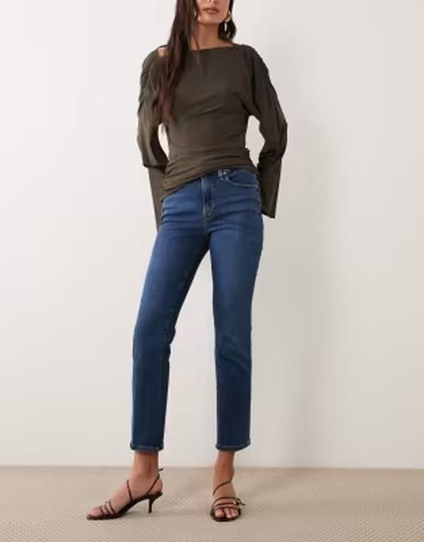 グッドアメリカン レディース ボトムス デニムパンツ ストレート ジーンズ Good American good legstraight leg jeans in dark blue wash Dar 23,288円