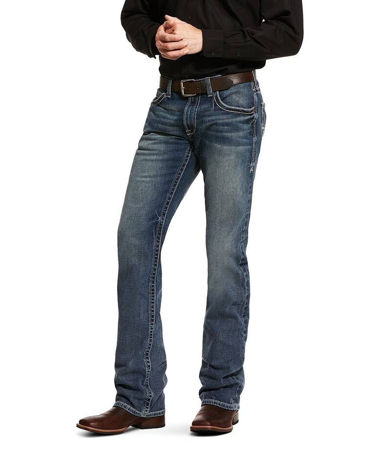 アリアト メンズ ボトムス デニムパンツ ストレート トール ジーンズ Ariat Big Tall M5 Stretch Marshall Stackable Straight Leg Jeans