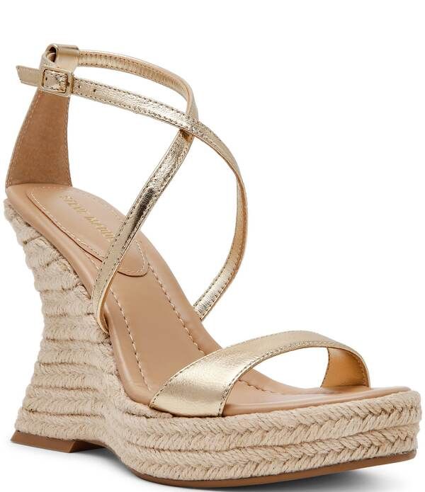 スティーブ マデン レディース シューズ スリッポン・ローファー サンダル レザー Steve Madden Calianappa Leather Sculpted Wedgespadrille Sa