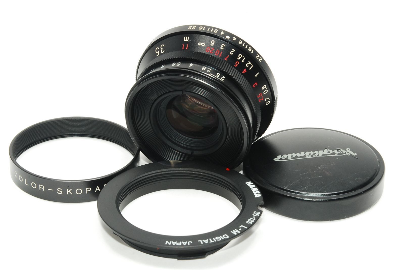【美品】フォクトレンダー Voigtlander COLOR SKOPAR 35mm F2.5 Cタイプ ブラック レンジファインダーカメラ用レンズ r403