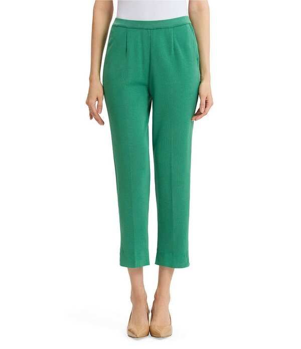ミンウォン レディース ボトムス カジュアルパンツ ストレート ニット Ming Wang Knit Flat Front Straight Leg PullOn Pants Kelly Green