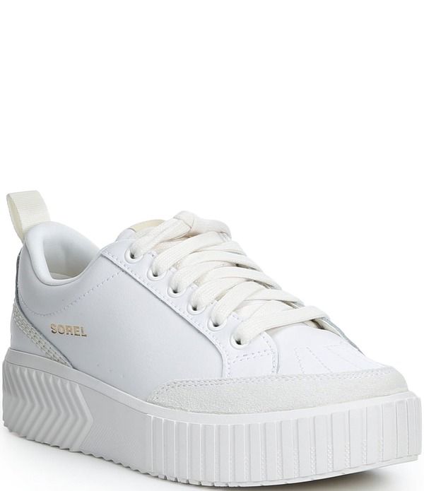 ソレル レディース ボトムス カジュアルパンツ プラットフォーム スニーカー レザー Sorel ONAVE Lowaterproof Leather Platform Sneakersea Salt
