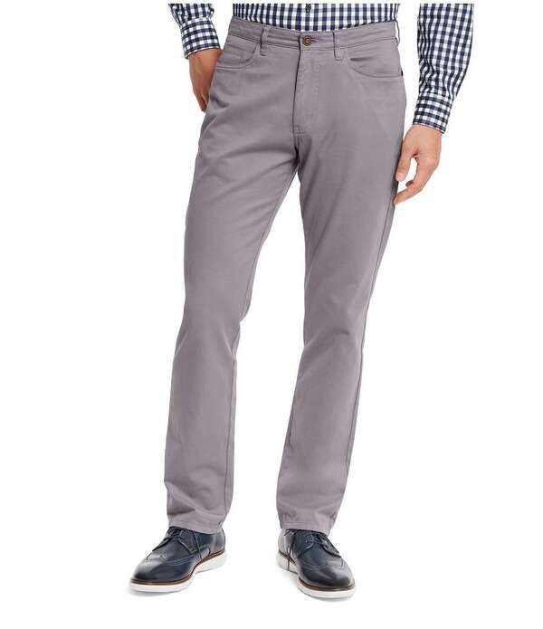 ジョンストンアンドマーフィー メンズ ボトムス カジュアルパンツ Johnston Murphy 5Pocket Straight Fit Stretch Pants Light Gray グレー