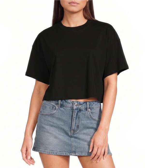 ジービー レディース トップス シャツ ニット GB Knit Coordinating Boxy TShirt Black ブラック