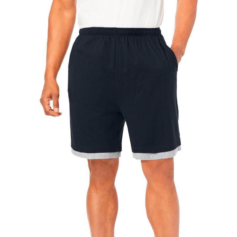 キングサイズ レディース ボトムス ハーフパンツ・ショーツ トール ショートパンツ ダウン ジャージー KingSize Mens Big Tall HangDown Lightweight Jers