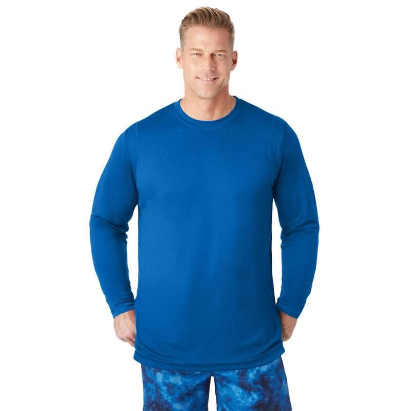 キングサイズ レディース トップス Tシャツ トール KingSize Mens Big Tall ClingFree Long Sleeve Swim Top Royal Blue ブルー