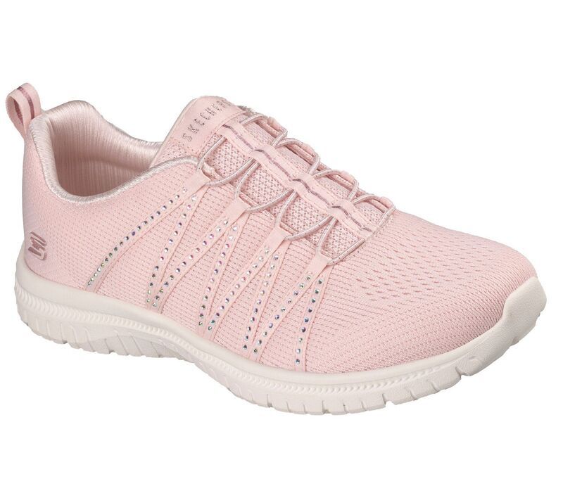 スケッチャーズ レディース シューズ スニーカー Skechers Virtue She Sparkles Womensneakers Blush Rhinestone ブラッシュ