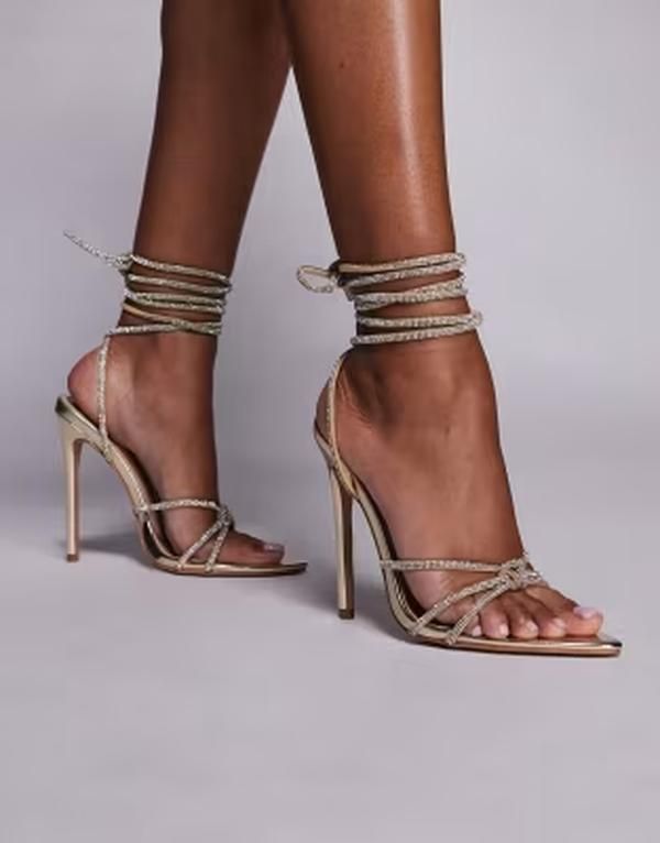 シミー ワイドフィット レディース シューズ サンダル ヒール Simmi Wide Fit Simmi London Wide Fit Fenella embellished heeled sand 15,466円