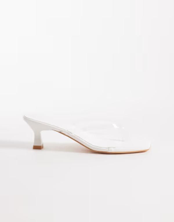 パブリックデザイア ワイドフィット レディース シューズ サンダル ヒール Public Desire Wide Fit Everlastoe thong kitten heel sandals WH