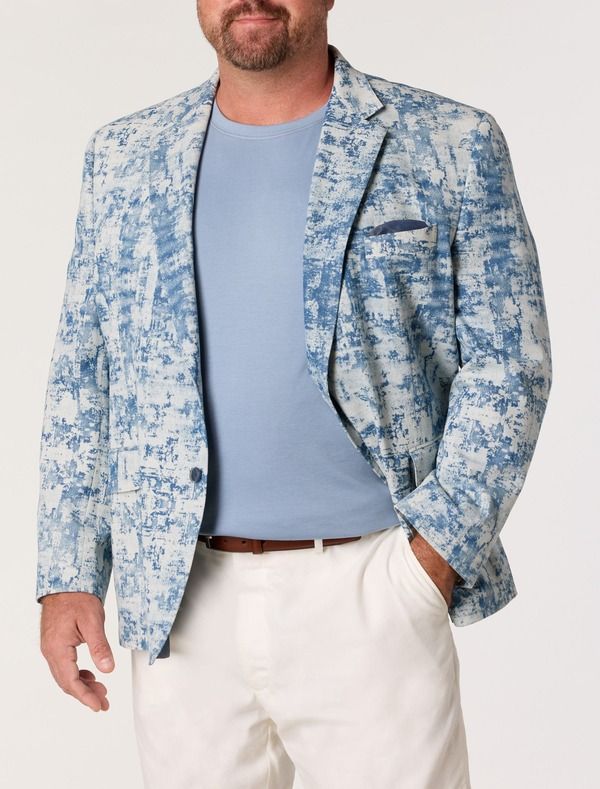 タリア メンズ アウター ジャケット・ブルゾン トール デニム ブレザー Tallia Big Tall Denim Blazer Blue ブルー