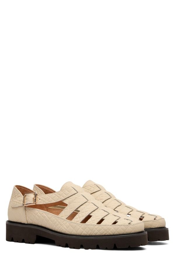 マークノーラン メンズ シューズ スリッポン・ローファー サンダル MARC NOLAN Magellan Fisherman Sandal Cream Croc クリーム