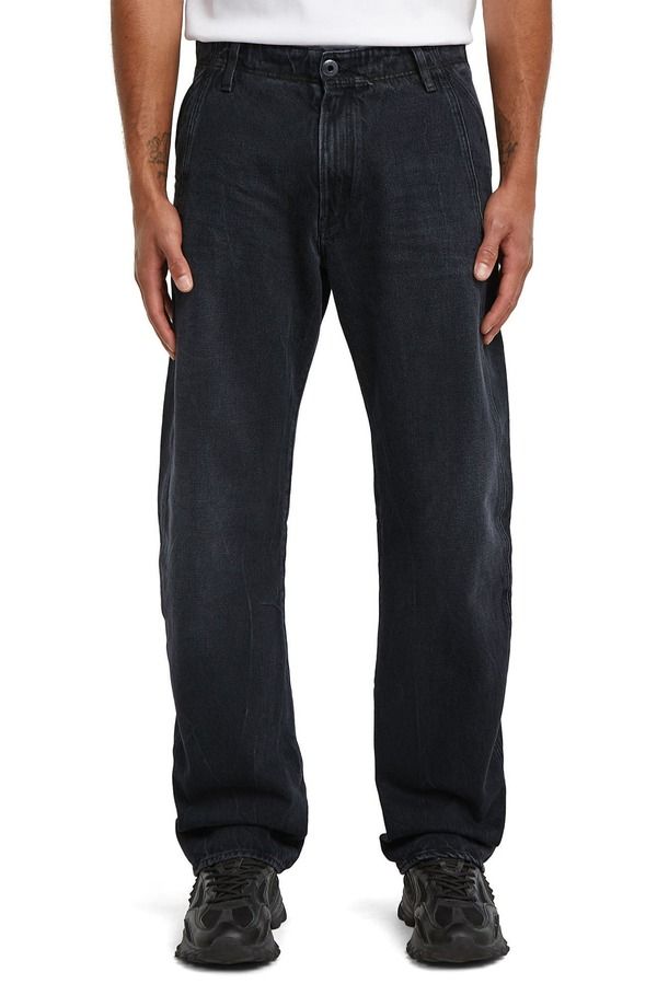 ジースター メンズ ボトムス デニムパンツ ストレート ジーンズ GSTAR Contor 3D Straight Leg Jeans Worn In Dark Moon
