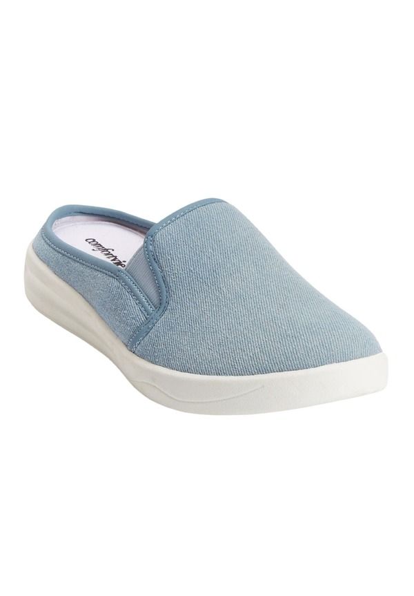 コンフォートビュー レディース シューズ サンダル スニーカー Comfortview The Camellia Slip On Sneaker Mule Light Denim デニム