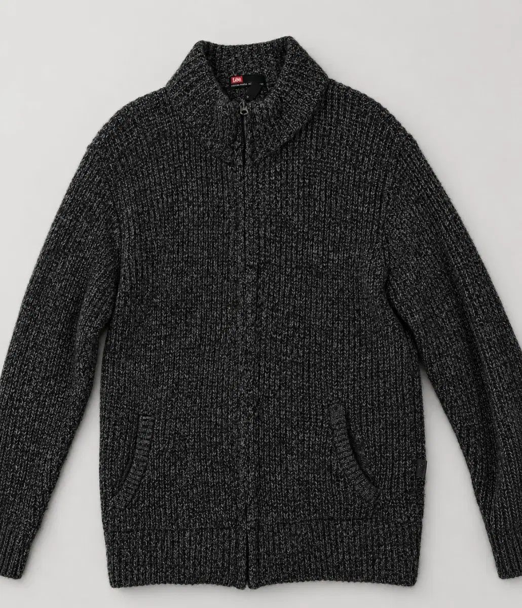 Lee ニット ジップアップ カーディガン DARK BROWN
