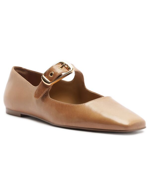 アレッツォ レディース シューズ パンプス Arezzo Womens Elena Square Toe Ballet Shoesmoke Nude スモーク