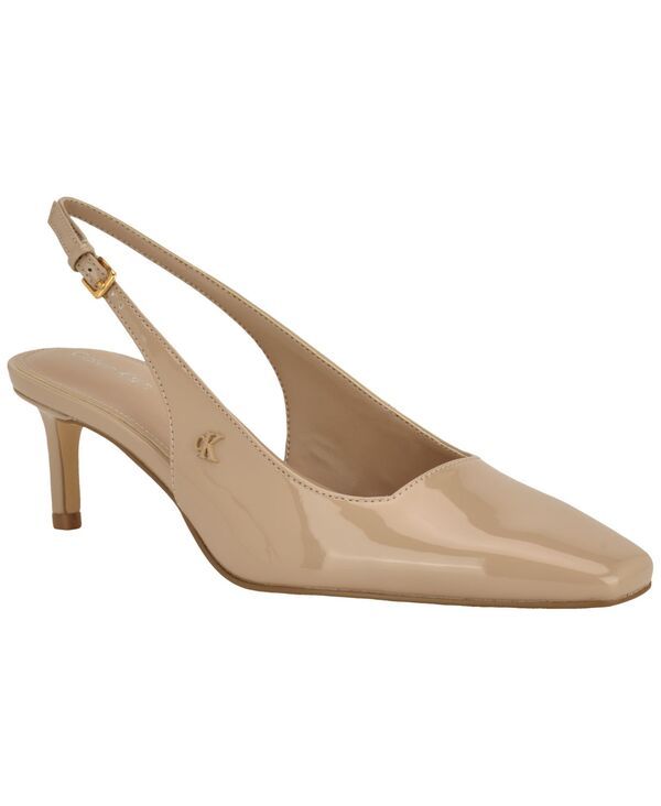 カルバンクライン レディース シューズ パンプス Calvin Klein Womensorena Snip Toe Slingback Pumps Taupe Patent トープ