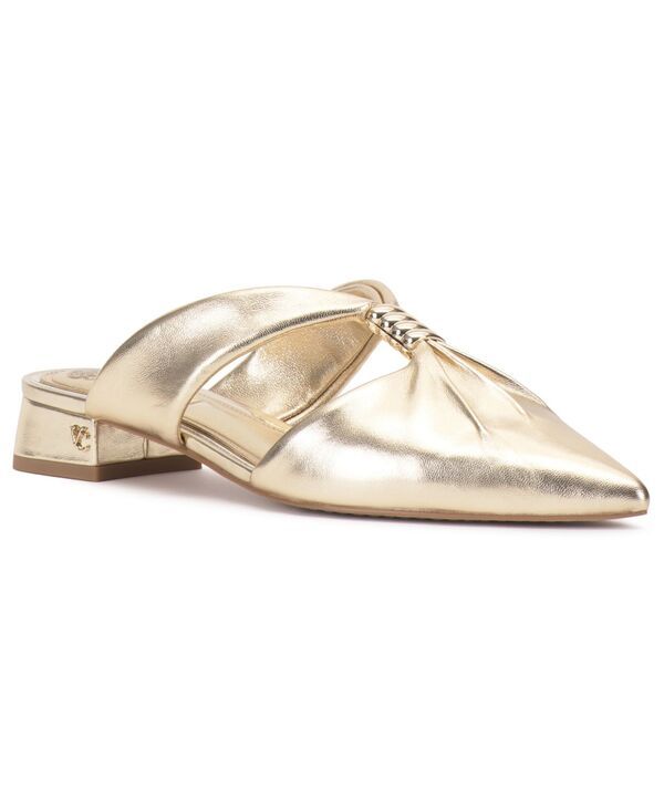 ヴィンスカムート レディース シューズ スリッポン・ローファー Vince Camuto Womens Vanika SlipOn Mules Egyptian Gold Leather ゴールド