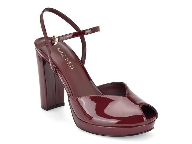 ナインウェスト レディース シューズ パンプス プラットフォーム Nine WestElanna Platform Pump Dark Red Patent Synthetic レッド