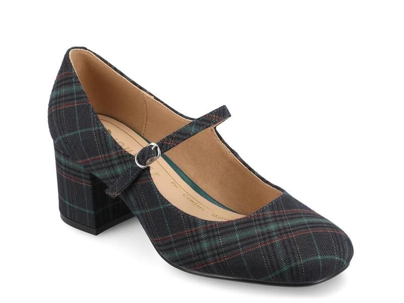 ジャーニー レディース シューズ パンプス JourneeOkenna Mary Jane Pump Navy Plaid ネイビー