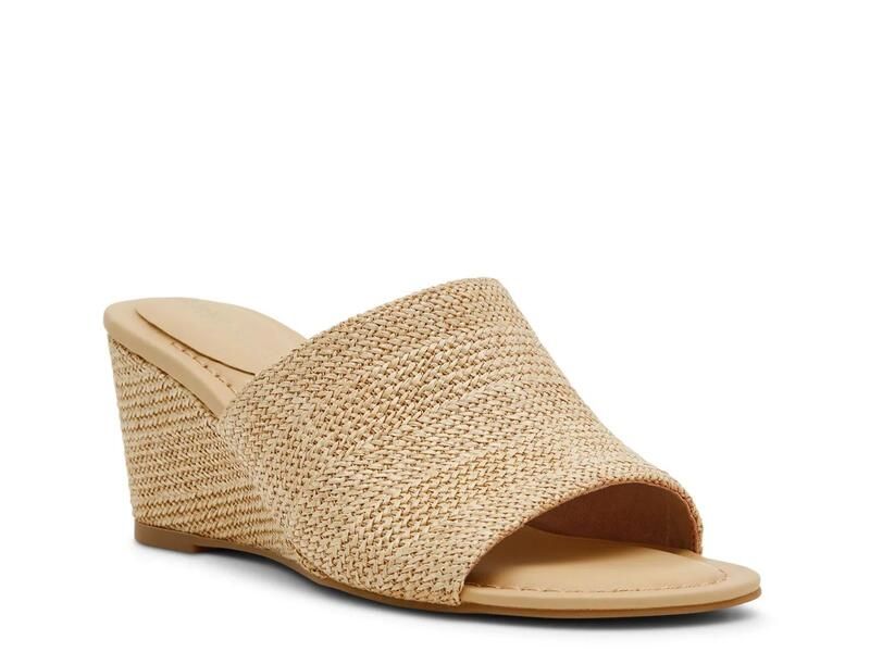 アンクライン レディース シューズ サンダル Anne KleinCharisma Wedge Sandal Natural Beige Raffia ベージュ
