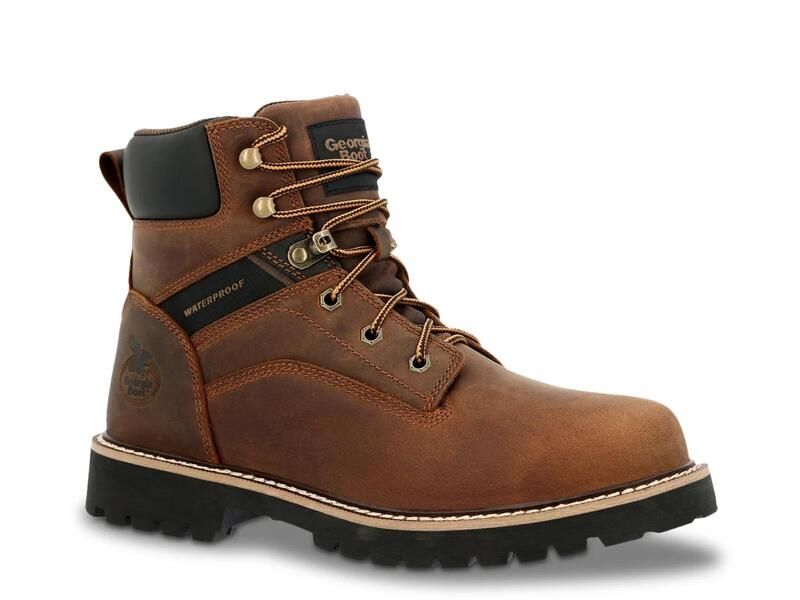 ジョージブーツ メンズ シューズ ブーツ・レインブーツ Tシャツ Georgia BootCore 37 Waterproof Steel Toe Work Boot Mens Dark Brown