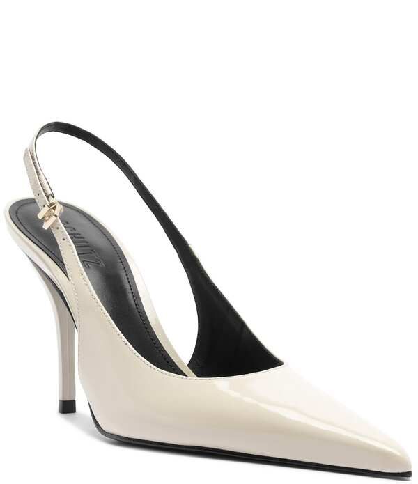 シュッツ レディース シューズ ヒール レザー Schutz Liora Patent Leather Pointed Toe Slingback Pumpsugar White ホワイト 38,220円