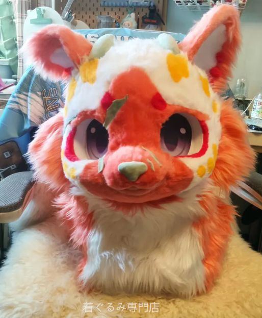 狼　犬　猫　着ぐるみ ヘッド全頭　ヘッド ケモノ ファースーツ ぬいぐるみ コスプレ コスチューム Kurumi 一点物 D14