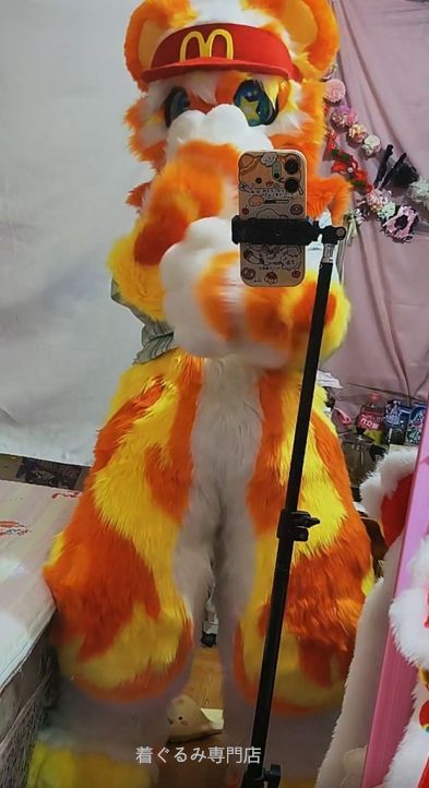 狼　犬　猫　着ぐるみ ヘッド全頭　ヘッド ケモノ ファースーツ ぬいぐるみ コスプレ コスチューム Kurumi 一点物 D19