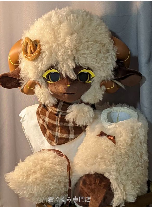 狼　犬　猫　着ぐるみ ヘッド全頭　ヘッド ケモノ ファースーツ ぬいぐるみ コスプレ コスチューム Kurumi 一点物 D22
