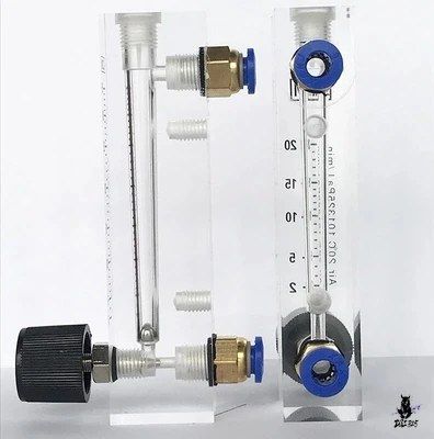 エアフローメーター 窒素ガス流量計 制御バルブ付き 0.5L-35L
