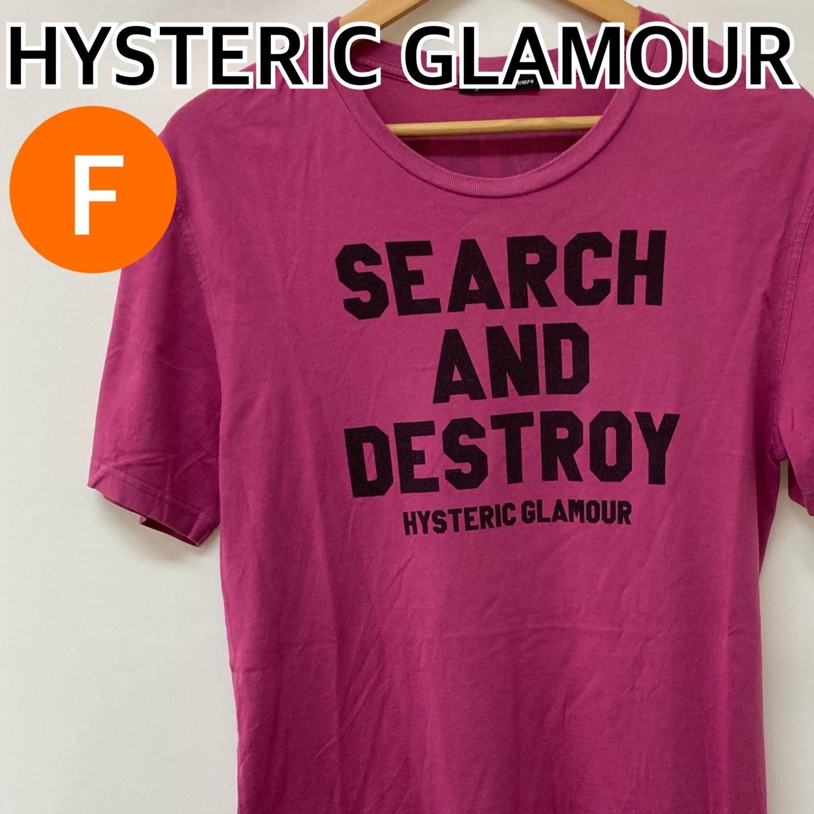 HYSTERIC GLAMOUR ヒステリックグラマー トップス 半袖 Tシャツ ピンク レディース 日本製 フリーサイズ 【CT2962】