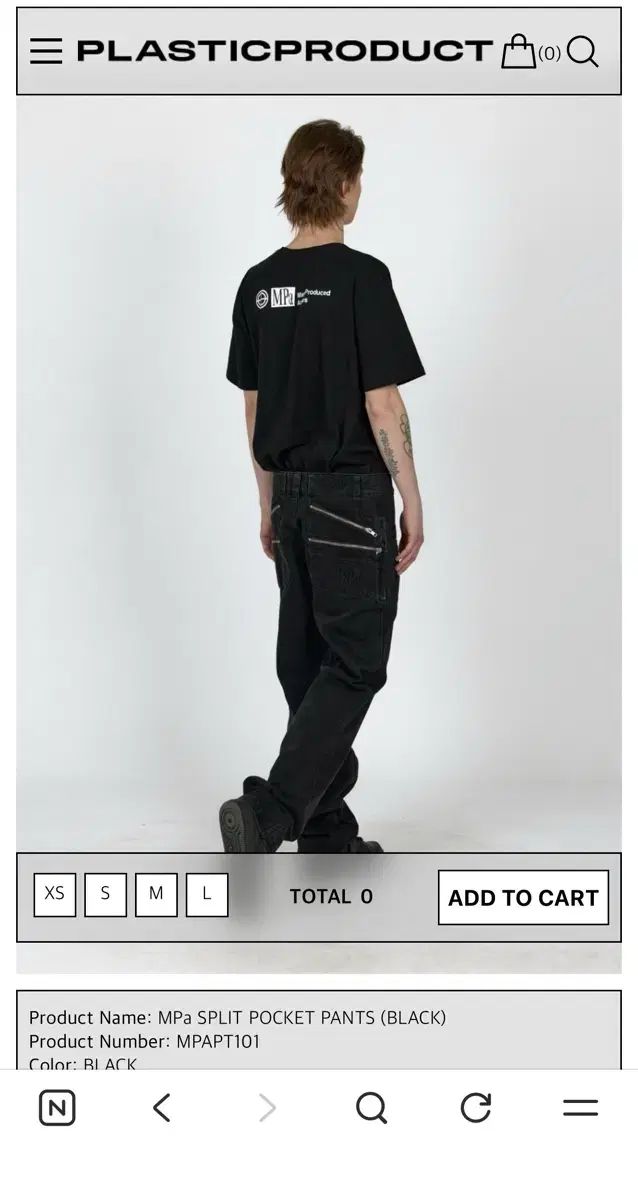 MPa SPLIT POCKET PANTS (BLACK) 29,283円