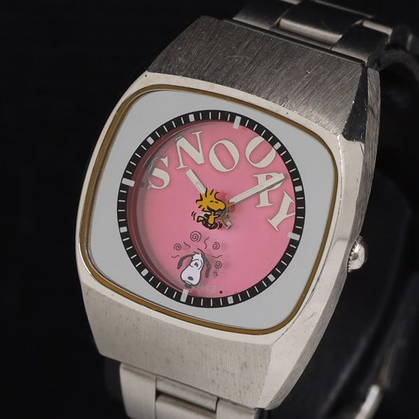 SNOOPY スヌーピー S202 QZ ピンク文字盤 レディース腕時計 KRH