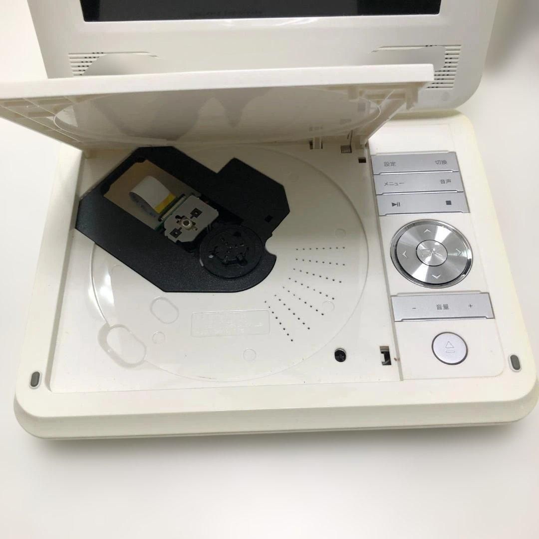 7型 ポータブルDVDプレーヤー PDVDJ-708-WH ホワイト DVD・音楽CD再生