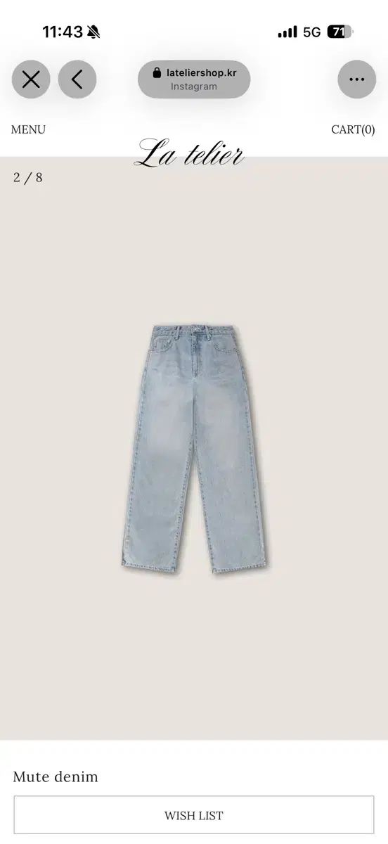 ラプリエ ミュートデニム タグ0 新品