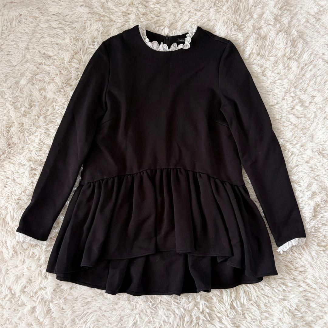 ツルバイマリコオイカワ Eloise フリルペプラムトップス チュニック