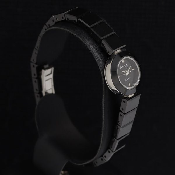 Favorite 622 QZ 黒文字盤 石付 レディース腕時計 KRH 2000000 NSK