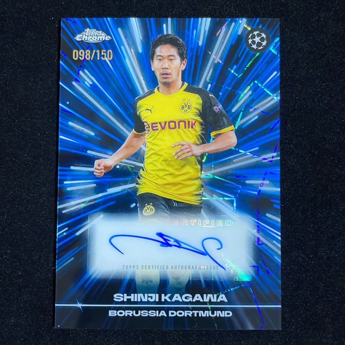 香川真司 Shinji Kagawa Topps Chrome UCC Black Lazer 2025-26 /150