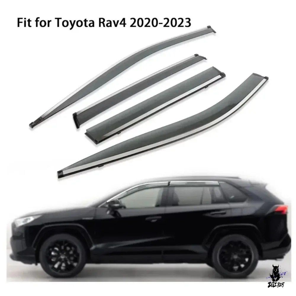 トヨタRAV4 2020-2023用 サイドウィンドウベントバイザーセット 4個入り