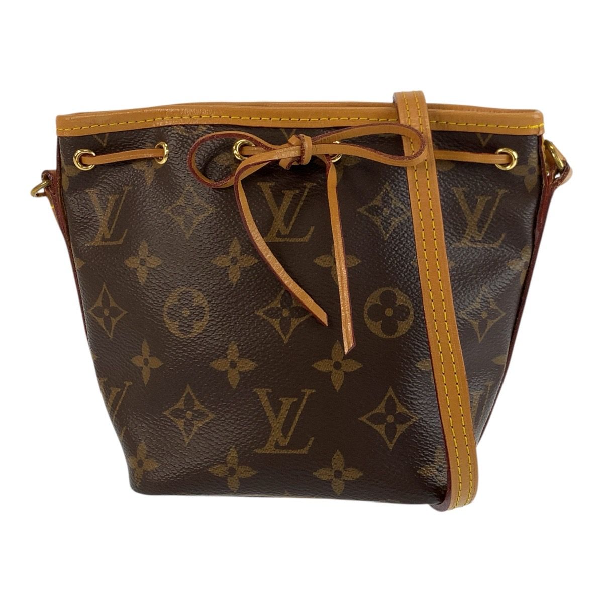 美品 LOUIS VUITTON ルイヴィトン モノグラム ナノ ノエ ブラウン