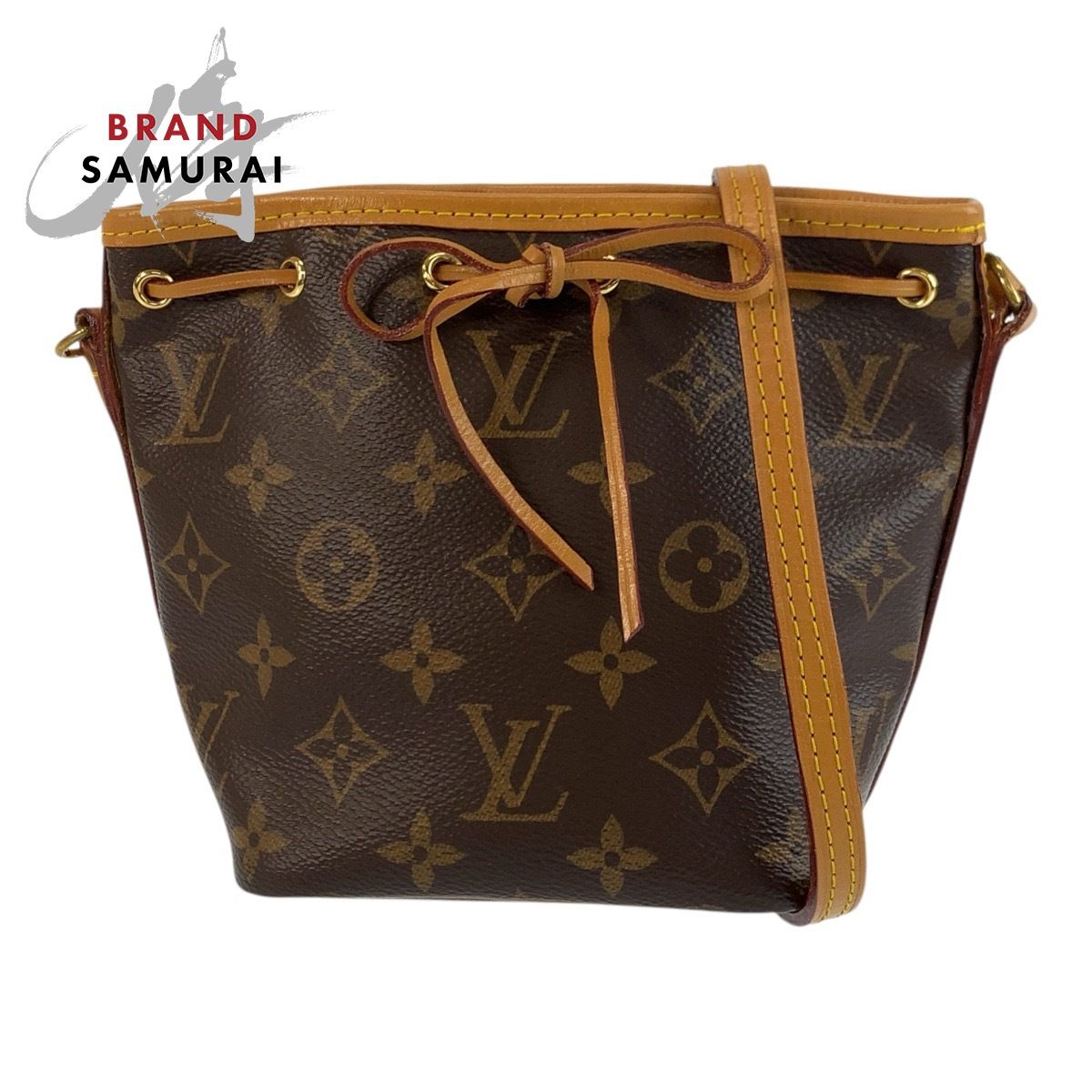 美品 LOUIS VUITTON ルイヴィトン モノグラム ナノ ノエ ブラウン