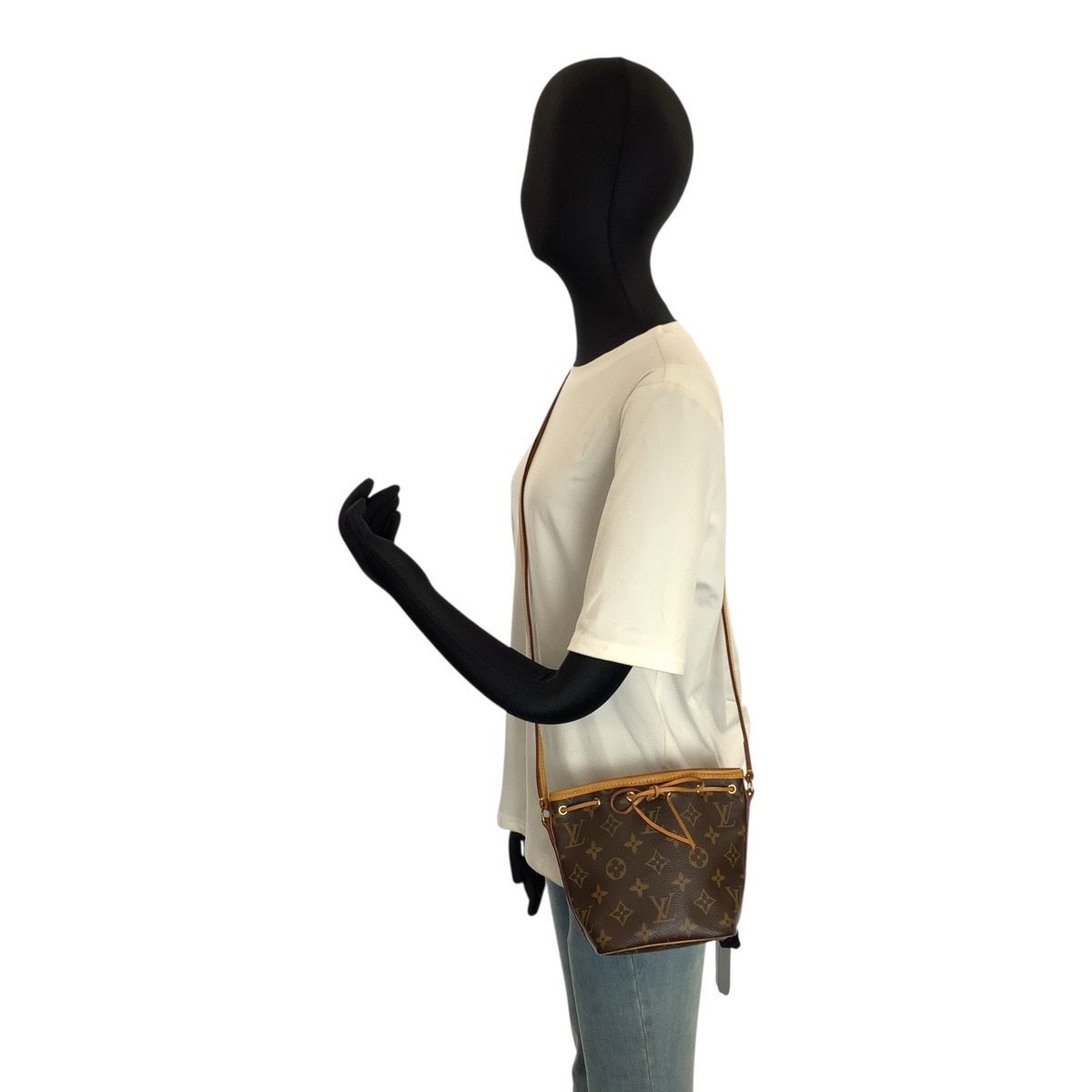 美品 LOUIS VUITTON ルイヴィトン モノグラム ナノ ノエ ブラウン