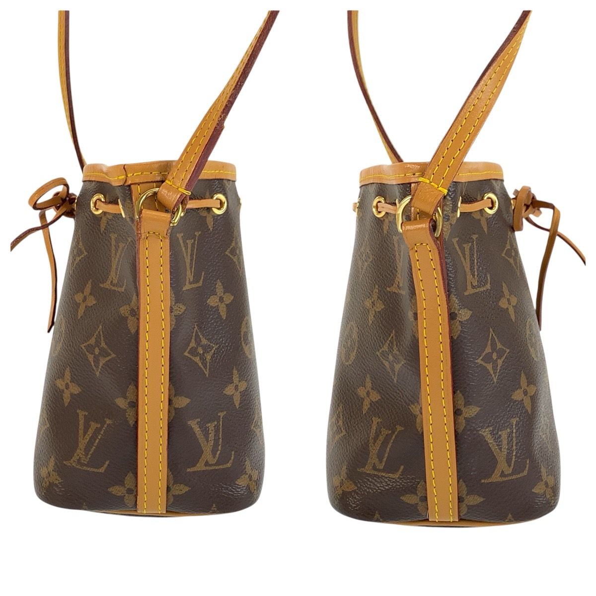 美品 LOUIS VUITTON ルイヴィトン モノグラム ナノ ノエ ブラウン