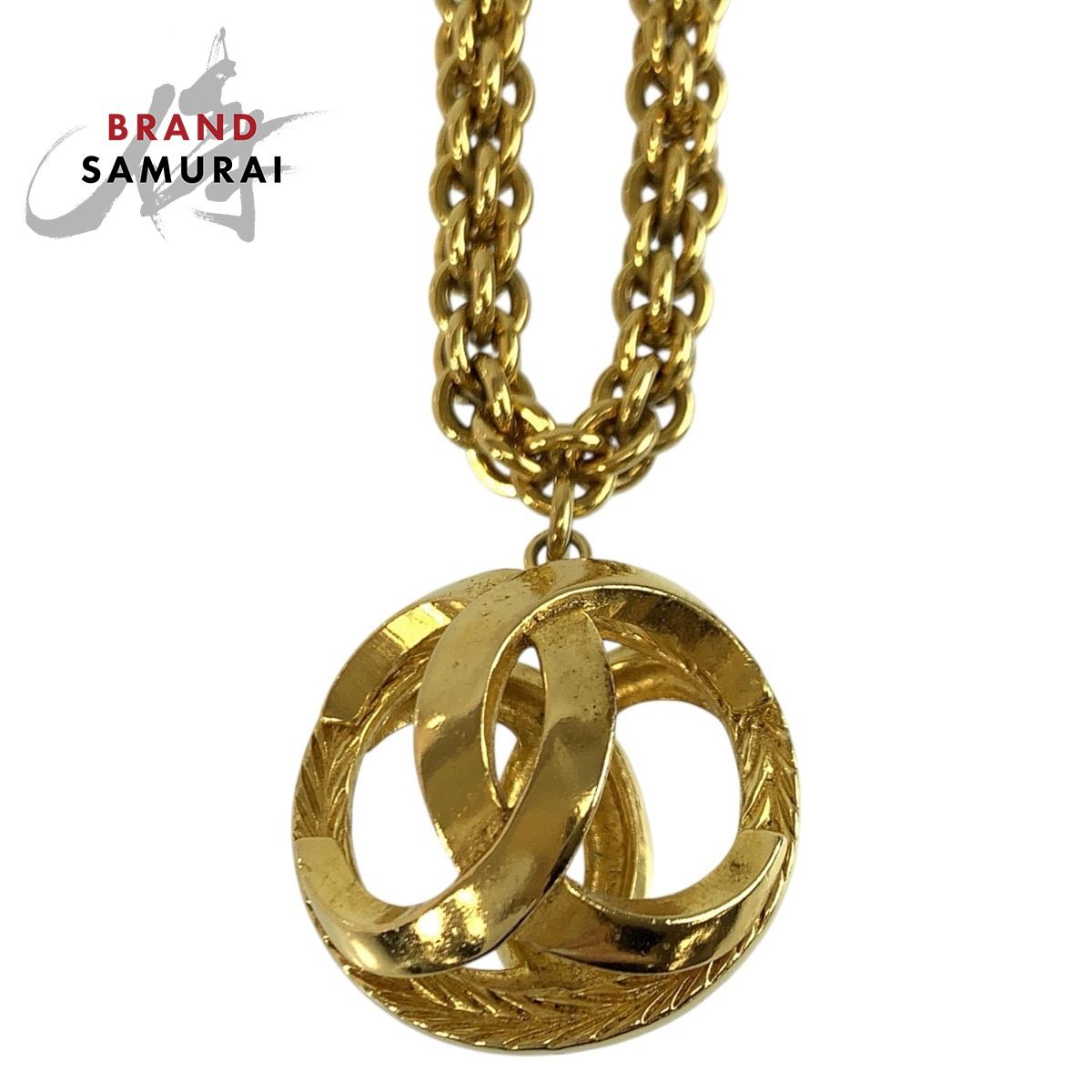 CHANEL シャネル ヴィンテージ 透かし ボール ゴールド メッキ
