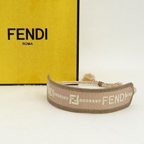 FENDI / フェンディ ◇FFロゴ ブレスレット ファブリック ミサンガ