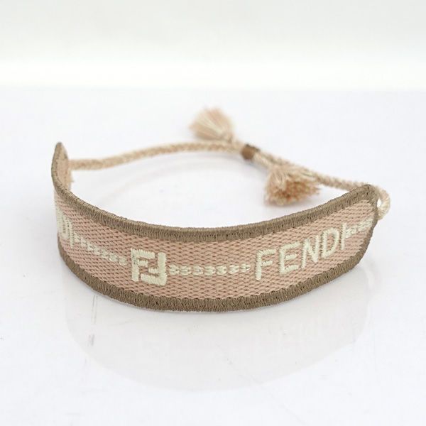 FENDI / フェンディ ◇FFロゴ ブレスレット ファブリック ミサンガ