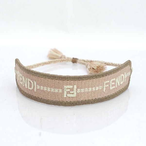 FENDI / フェンディ ◇FFロゴ ブレスレット ファブリック ミサンガ
